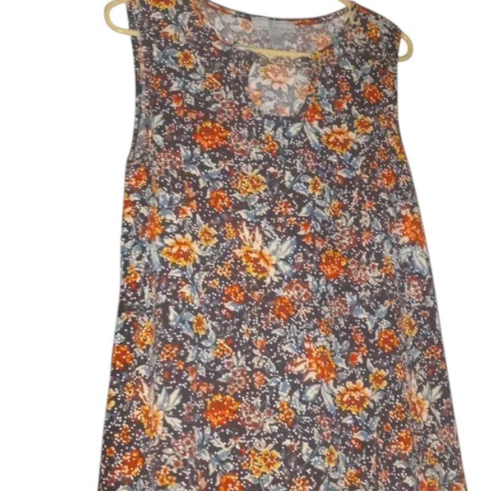Women's Sleeveless Floral Top Size Large